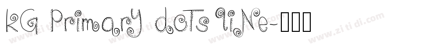 kg primary dots line字体转换
